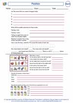 Mathematics - Second Grade - Worksheet: Position