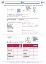 Mathematics - Fourth Grade - Worksheet: Area