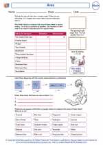 Mathematics - Fourth Grade - Worksheet: Area