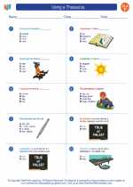 English Language Arts - Sixth Grade - Worksheet: Using a Thesaurus