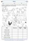 Mathematics - Fifth Grade - Ratio - Worksheet: Animal Ratios