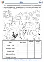Mathematics - Fifth Grade - Worksheet: Animal Ratios