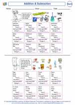 Mathematics - Fourth Grade - Worksheet: Addition & Subtraction