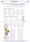 Mathematics - Fourth Grade - Division/Multiplication - Worksheet: Multiplication