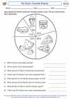 Mathematics - Fifth Grade - Data Analysis - Worksheet: Pie Chart - Favorite Snacks