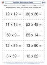 Mathematics - Fourth Grade - Activity Lesson: Matching Multiplication Cards