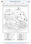 Mathematics - Fourth Grade - Division - Worksheet: Division Picture - Lunch