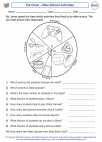 Mathematics - Fourth Grade - Tables and Graphs - Worksheet: Pie Chart - After-School Activities