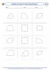Mathematics - Third Grade - Shapes - Worksheet: Identify Quadrilaterals