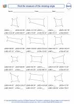 Mathematics - Fourth Grade - Worksheet: Interior Angles of Quadrilaterals