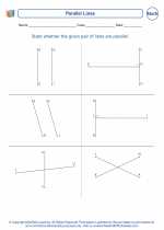 Mathematics - Fourth Grade - Worksheet: Identifying Parallel Lines
