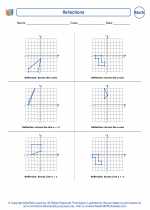 Mathematics - Sixth Grade - Worksheet: Reflections