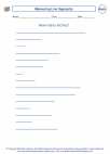 Mathematics - Third Grade - Measurement - Worksheet: Measuring Line Segments