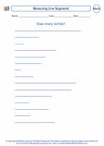 Mathematics - Third Grade - Worksheet: Measuring Line Segments