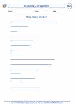 Mathematics - Third Grade - Worksheet: Measuring Line Segments