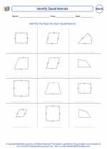 Mathematics - Third Grade - Worksheet: Identify Quadrilaterals