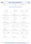 Mathematics - Fourth Grade - Shapes - Worksheet: Interior Angles of Quadrilaterals