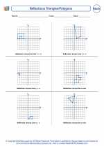 Mathematics - Sixth Grade - Worksheet: Reflections Triangles/Polygons