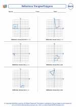 Mathematics - Sixth Grade - Worksheet: Reflections Triangles/Polygons