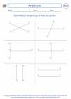 Mathematics - Fourth Grade - Lines and Angles - Worksheet: Identifying Parallel Lines