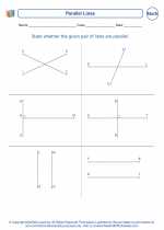 Mathematics - Fourth Grade - Worksheet: Identifying Parallel Lines