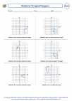 Mathematics - Sixth Grade - Coordinates - Worksheet: Rotations Triangles/Polygons
