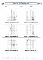 Mathematics - Sixth Grade - Worksheet: Rotations Triangles/Polygons