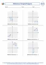 Mathematics - Sixth Grade - Worksheet: Reflections Triangles/Polygons