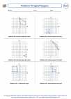 Mathematics - Sixth Grade - Coordinates - Worksheet: Rotations Triangles/Polygons