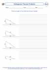 Mathematics - Seventh Grade - The Pythagorean Theorem - Worksheet: Pythagorean Theorem Problems