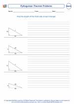 Mathematics - Seventh Grade - Worksheet: Pythagorean Theorem Problems