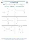Mathematics - Fourth Grade - Lines and Angles - Worksheet: Identifying Perpendicular Lines