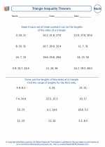 Mathematics - Sixth Grade - Worksheet: Triangle Inequality Theorem