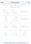 Mathematics - Sixth Grade - Area of Triangles and Quadrilaterals - Worksheet: Identifying Triangles