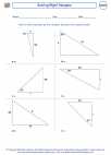 Mathematics - Seventh Grade - The Pythagorean Theorem - Worksheet: Solving Right Triangles