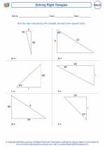 Mathematics - Seventh Grade - Worksheet: Solving Right Triangles