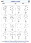 Mathematics - Fifth Grade - Equivalent Fractions - Worksheet: Comparing Fractions