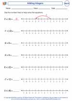 Mathematics - Fifth Grade - Worksheet: Adding Integers