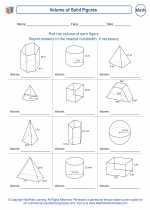 Mathematics - Eighth Grade - Worksheet: Volume of Solid Figures