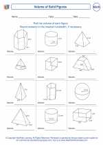 Mathematics - Eighth Grade - Worksheet: Volume of Solid Figures