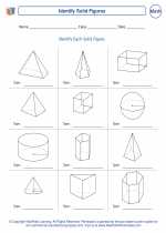 Mathematics - Eighth Grade - Worksheet: Identify Solid Figures
