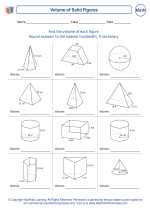 Mathematics - Eighth Grade - Worksheet: Volume of Solid Figures