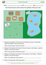 Mathematics - Fourth Grade - Worksheet: Park Perimeter