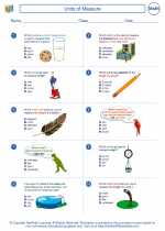 Mathematics - Fourth Grade - Worksheet: Units of Measure