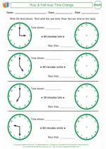 Mathematics - Second Grade - Activity Lesson: Hour & Half-hour Time Change