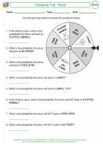 Mathematics - Third Grade - Worksheet: Probability Prize Wheel