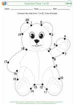 Mathematics - First Grade - Activity Lesson: Count & Trace 1-20