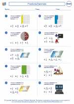 Mathematics - Fifth Grade - Worksheet: Fractions/Decimals