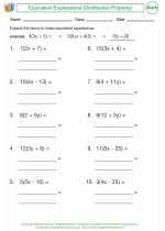 Mathematics - Sixth Grade - Activity Lesson: Equivalent Expressions (Distributive Property)