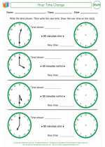 Mathematics - First Grade - Activity Lesson: Hour Time Change